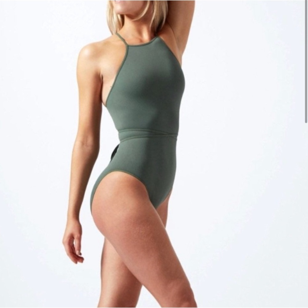 Capezio Green Cross Back Leotard